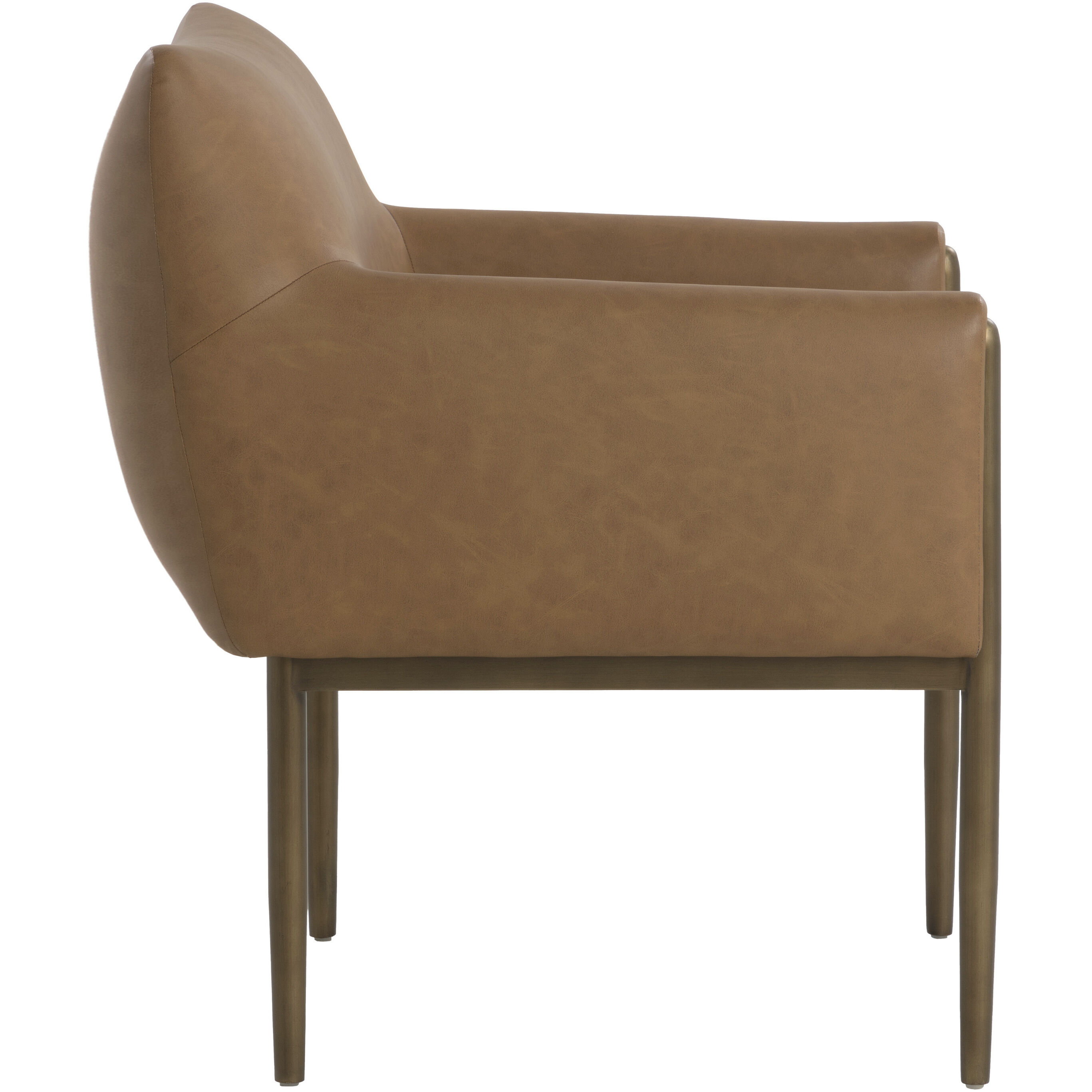 Olea Milliken Cognac Lounge Chair